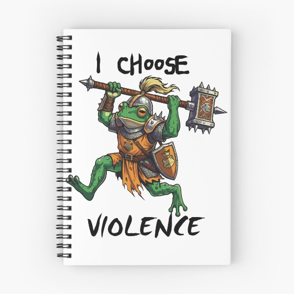 Item preview, I Choose Violence Frog Knight designed and sold by BHP Studio.