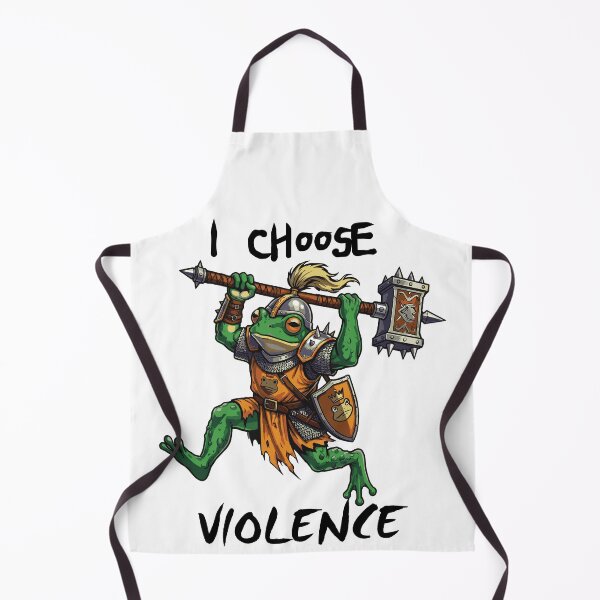 Item preview, I Choose Violence Frog Knight designed and sold by BHP Studio.