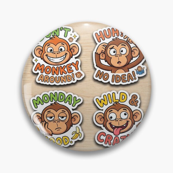 Item preview, Funny monkey designed and sold by StickerMonkey Peel.