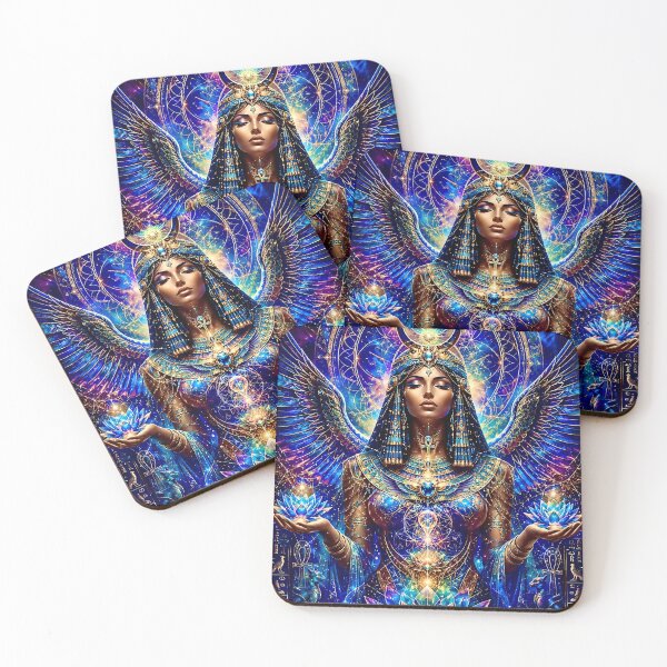 Item preview, goddess Isis holding Lotus Art  designed and sold by Dreamweaver Mandalas.
