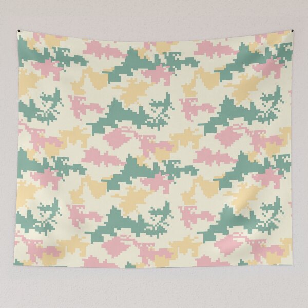 Item preview, Pink, Sage Green & Butter Yellow Digital Camo Repeat designed and sold by Retro Street Studios.