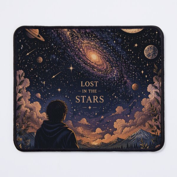 Item preview, Lost in the Stars | Dreamy Galaxy Night Sky & Cat Celestial Art designed and sold by Zenvy Studio.