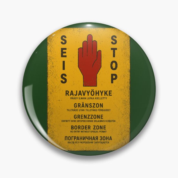 Item preview, Finnish Border Zone Sign | Vintage Rajavyöhyke Warning Sign designed and sold by Geokafi.