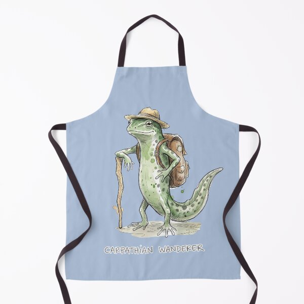 Item preview, Carpathian Wanderer: Cute Hiking Newt Watercolor Art designed and sold by SoulPT.