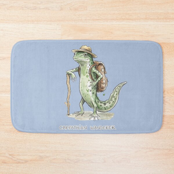 Item preview, Carpathian Wanderer: Cute Hiking Newt Watercolor Art designed and sold by SoulPT.