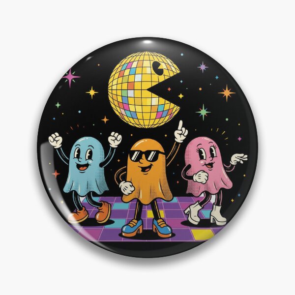 Item preview, Retro Arcade Disco Ball Ghosts Vintage Rubber Hose Cartoon designed and sold by AdyKurniawan.