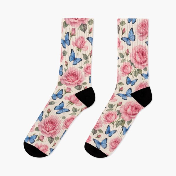 Item preview, Roses and blue butterflies designed and sold by Dina R. Art.