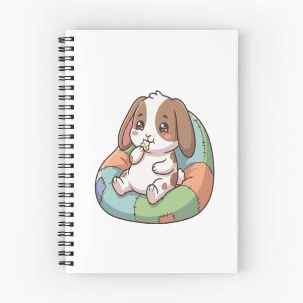 Item preview, Cute Bunny Eating Popcorn Chair designed and sold by Ella_Sketch.