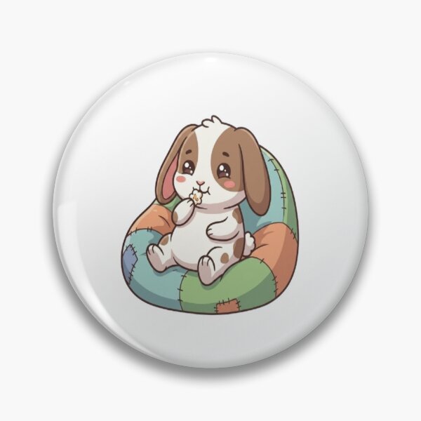 Item preview, Cute Bunny Eating Popcorn Chair designed and sold by Ella_Sketch.