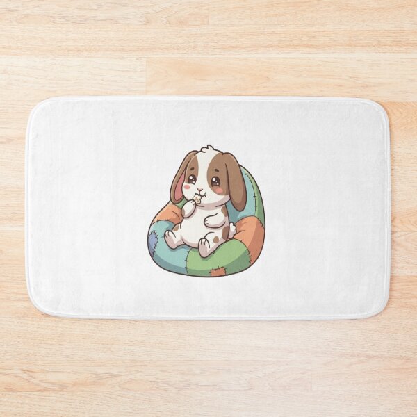 Item preview, Cute Bunny Eating Popcorn Chair designed and sold by Ella_Sketch.