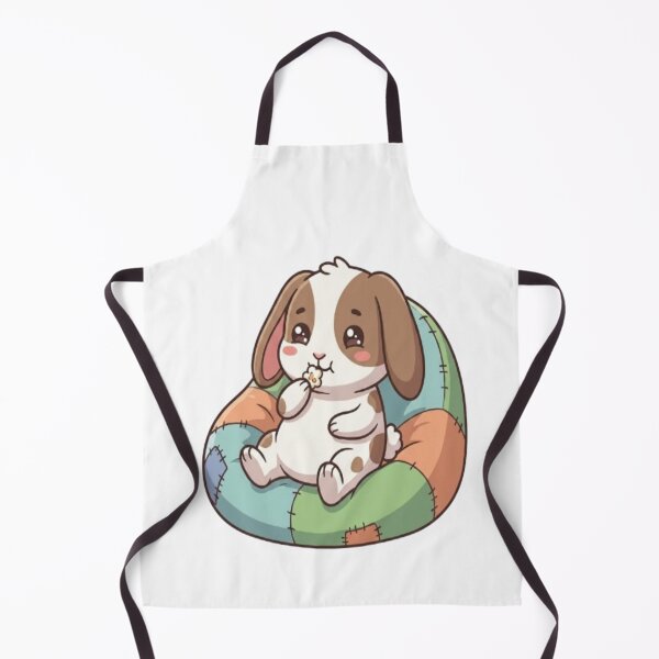 Item preview, Cute Bunny Eating Popcorn Chair designed and sold by Ella_Sketch.