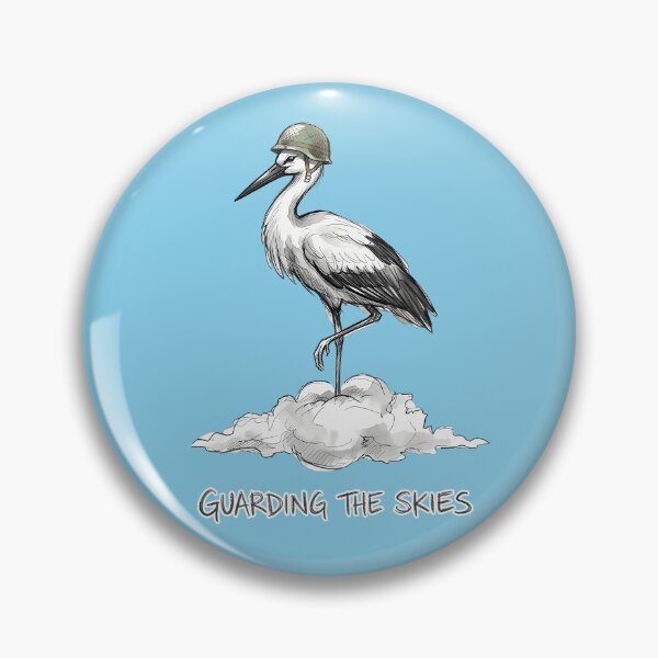 Item preview, Guarding the Skies: Patriotic Stork in Helmet Art designed and sold by SoulPT.