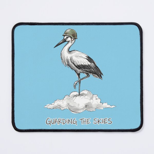 Item preview, Guarding the Skies: Patriotic Stork in Helmet Art designed and sold by SoulPT.