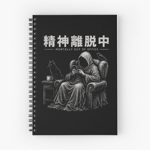 Item preview,  Mentally Out of Office Grim Reaper Cat Vintage Engraving designed and sold by AdyKurniawan.