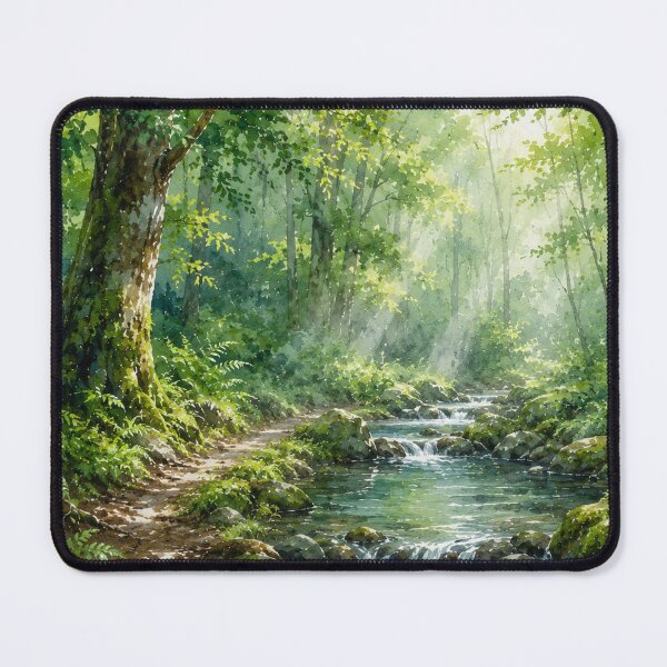 Item preview, Serene Forest Stream Sunlight Rays designed and sold by 0606PM.