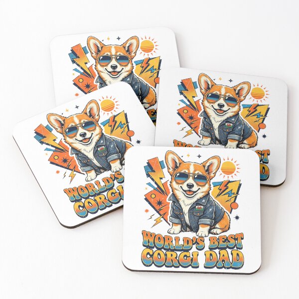 Item preview, Worlds Best Corgi Dad Retro Shirt, Funny Corgi Dad Denim Jacket Tee, Corgi Dad Gift for Dog Dads and Corgi Lovers designed and sold by Wearable Canvas...