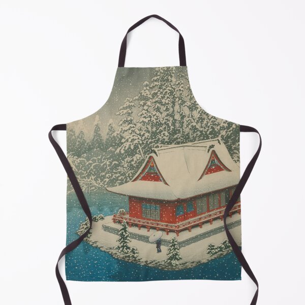 Item preview, Snow at Nitta Myojin Shrine Ichikawa - Kawase Hasui Shin-hanga designed and sold by vekotpu.
