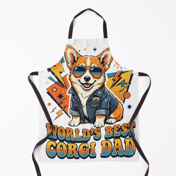 Item preview, Worlds Best Corgi Dad Retro Shirt, Funny Corgi Dad Denim Jacket Tee, Corgi Dad Gift for Dog Dads and Corgi Lovers designed and sold by Wearable Canvas...