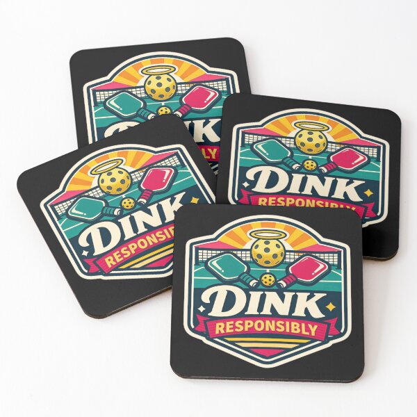 Item preview, Dink Responsibly – Vintage Pickleball Court Badge designed and sold by Timeless Junction.