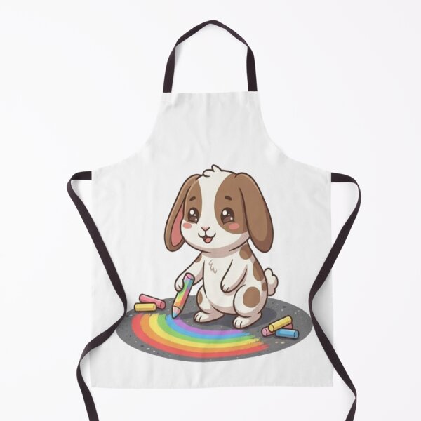 Item preview, Cute Bunny Drawing Chalk Rainbow designed and sold by Ella_Sketch.