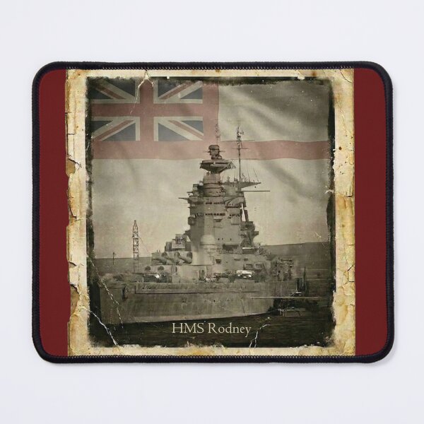 Item preview,  HMS Rodney Battleship . Vintage Royal Navy Retro Art designed and sold by The store under the battleship :).
