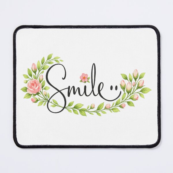 Item preview, Smile Floral Typography Watercolor Flower Wreath Art designed and sold by myforestfog.