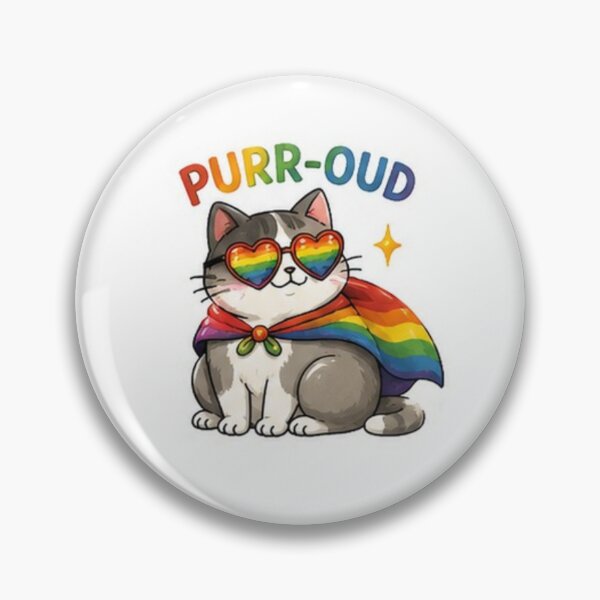 Item preview, Purr-oud Rainbow Pride Cat designed and sold by Pixanova.
