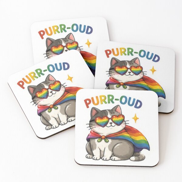 Item preview, Purr-oud Rainbow Pride Cat designed and sold by Pixanova.