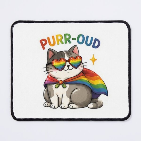 Item preview, Purr-oud Rainbow Pride Cat designed and sold by Pixanova.