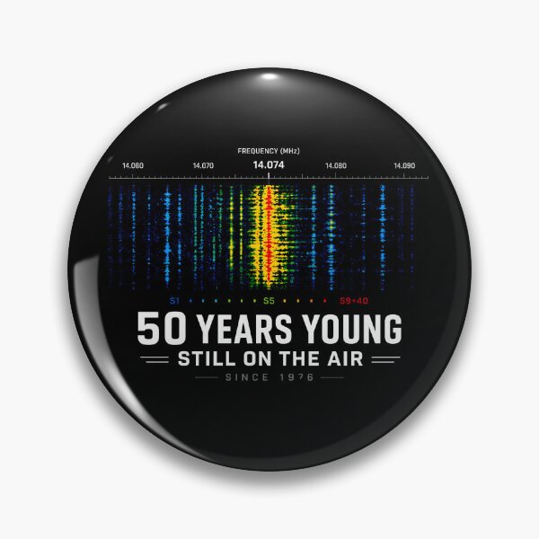 Item preview, 50 Years Young Still on the Air 1976 Ham Radio 50th Birthday designed and sold by Aetherix Studio.