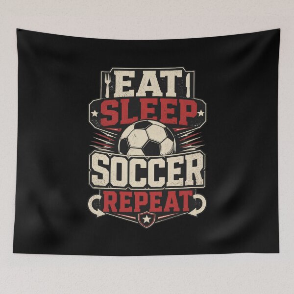 Item preview, Eat Sleep Soccer Repeat – Bold Fan Statement designed and sold by ABLAT-CREATIONS.