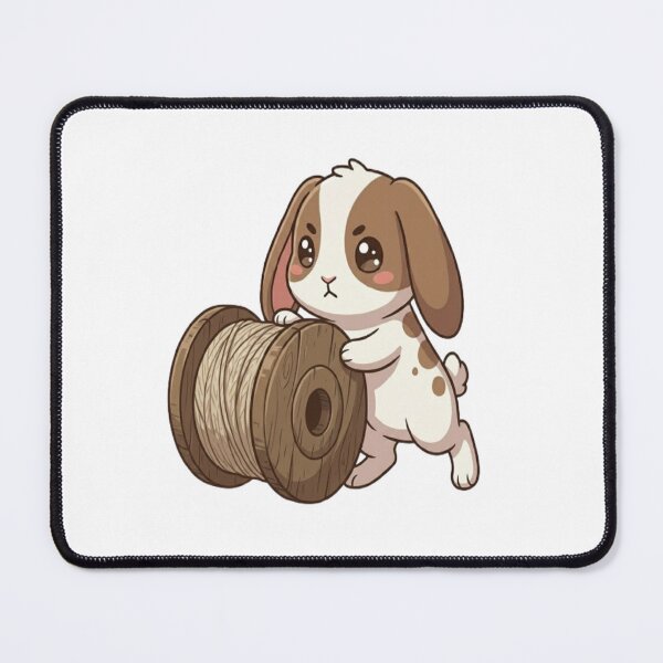 Item preview, Cute Bunny Rolling Wooden Spool designed and sold by Ella_Sketch.