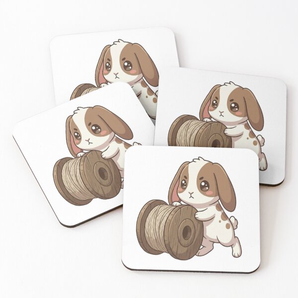 Item preview, Cute Bunny Rolling Wooden Spool designed and sold by Ella_Sketch.