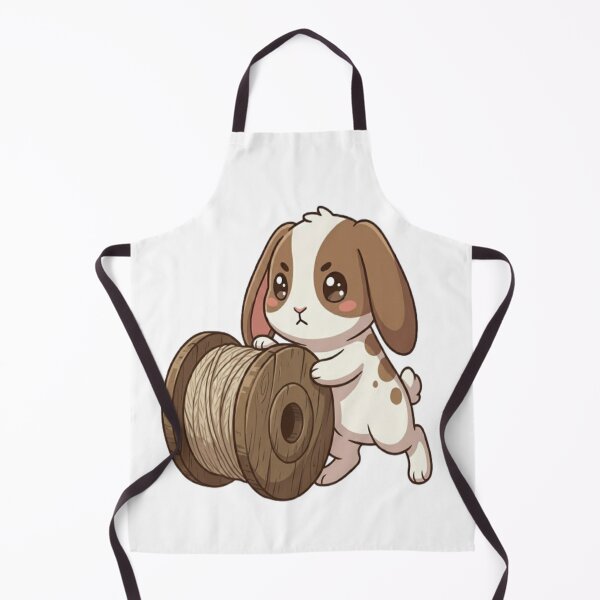 Item preview, Cute Bunny Rolling Wooden Spool designed and sold by Ella_Sketch.