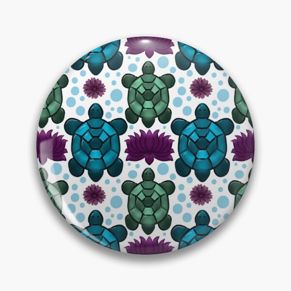 Item preview, Sea Turtle & Lotus Pattern — Teal Purple Ocean Boho designed and sold by HopeAndHustle.