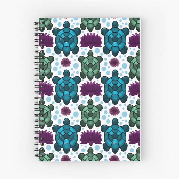 Item preview, Sea Turtle & Lotus Pattern — Teal Purple Ocean Boho designed and sold by HopeAndHustle.