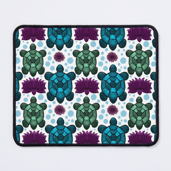 Item preview, Sea Turtle & Lotus Pattern — Teal Purple Ocean Boho designed and sold by HopeAndHustle.