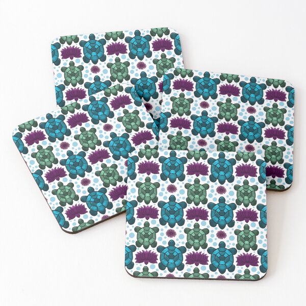 Item preview, Sea Turtle & Lotus Pattern — Teal Purple Ocean Boho designed and sold by HopeAndHustle.