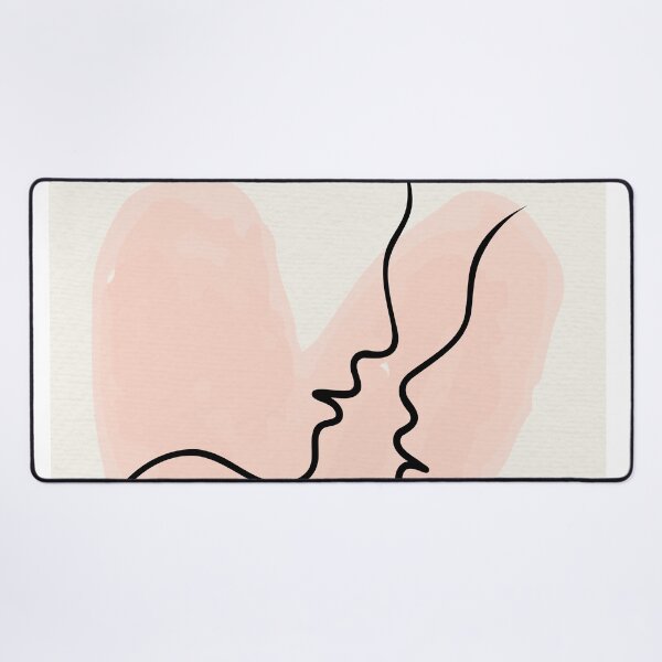 Item preview, Minimalist Lovers Face Line Art - Boho Couple Connection Hearts Poster designed and sold by Mora Lisa.