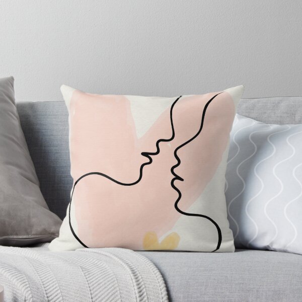 Item preview, Minimalist Lovers Face Line Art - Boho Couple Connection Hearts Poster designed and sold by Mora  Lisa.