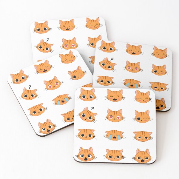 Item preview, Cute Kawaii Ginger Cat Sticker Pack Emotional Ginger Kitten Emoji designed and sold by LYAN-STORE.