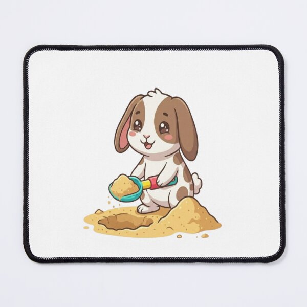 Item preview, Cute Bunny Digging Sand Shovel designed and sold by Ella_Sketch.