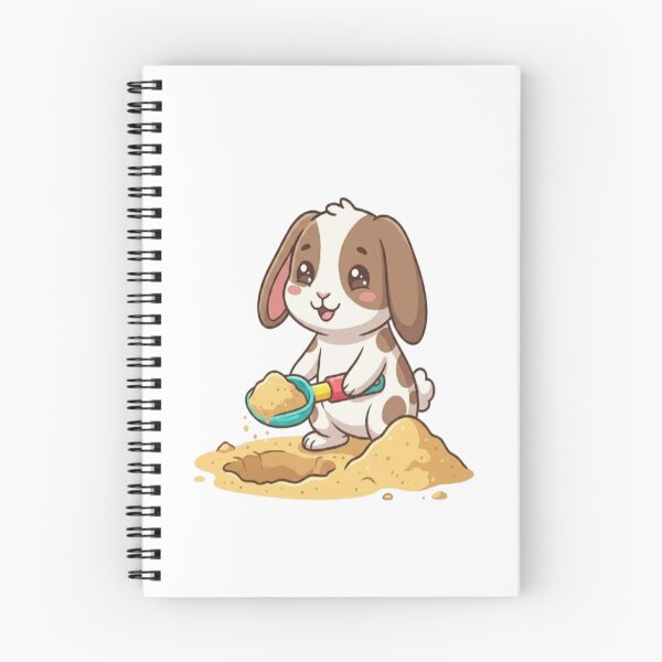 Item preview, Cute Bunny Digging Sand Shovel designed and sold by Ella_Sketch.