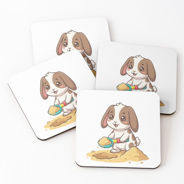 Item preview, Cute Bunny Digging Sand Shovel designed and sold by Ella_Sketch.
