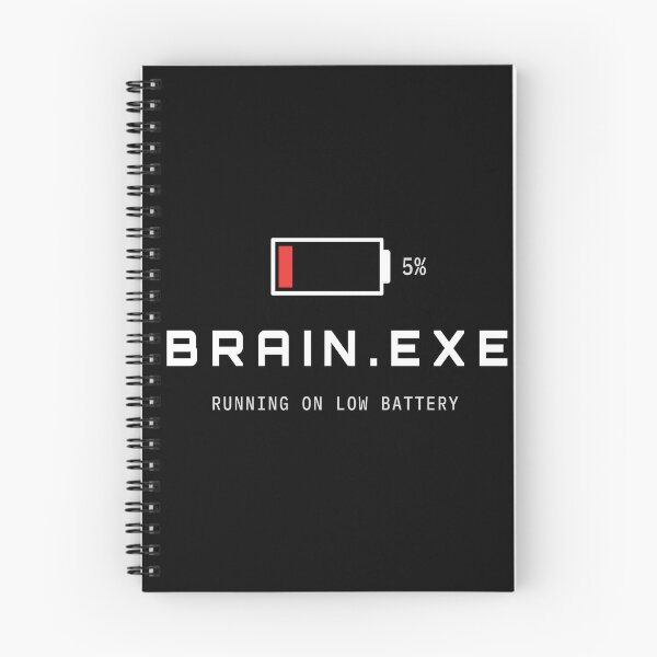 Item preview, Brain.exe Running On Low Battery Funny Tech Design designed and sold by AM   Store.