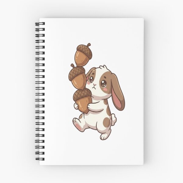 Item preview, Cute Bunny Carrying Acorn Stack designed and sold by Ella_Sketch.