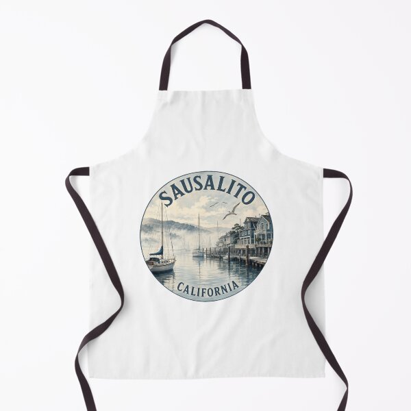 Item preview, Sausalito California: Marina Foggy Morning Badge designed and sold by CircinusStore.