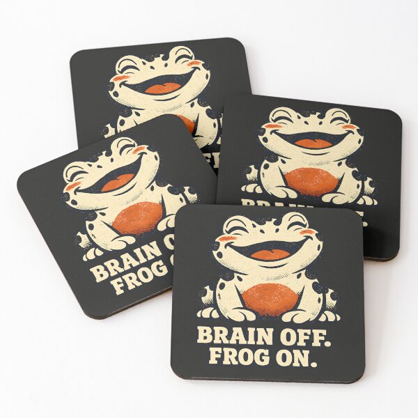 Item preview, Frog Brainrot Brain Off Frog On | ADHD Meme designed and sold by BeanToePets.