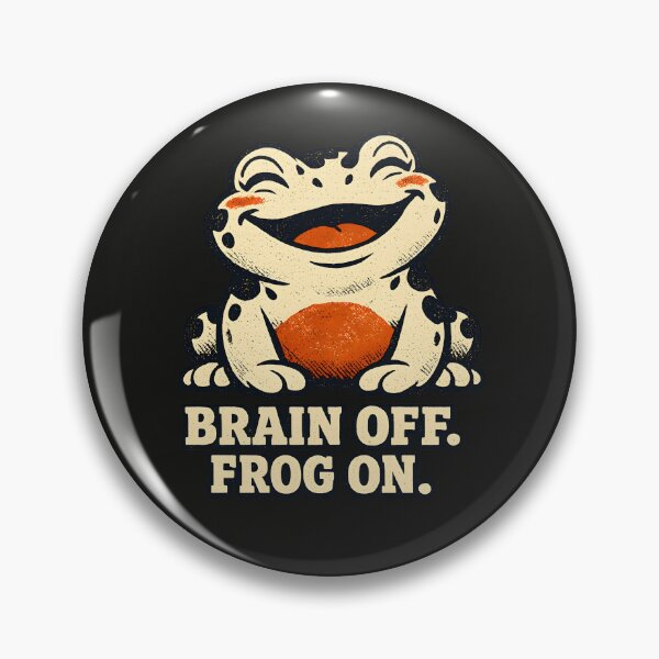 Item preview, Frog Brainrot Brain Off Frog On | ADHD Meme designed and sold by BeanToePets.