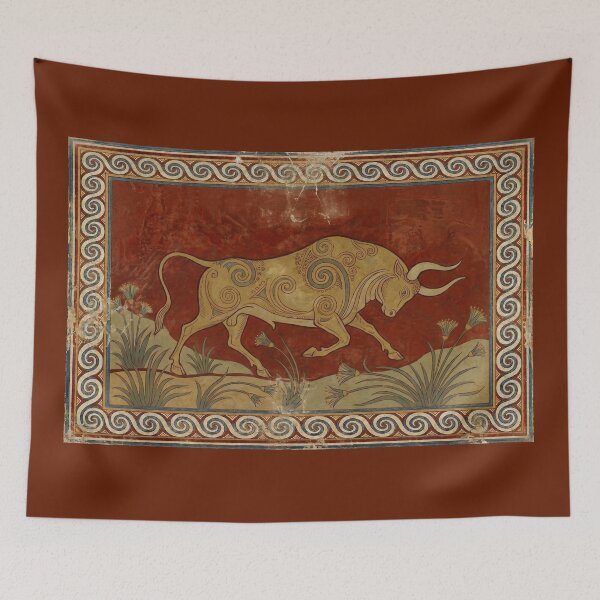 Item preview, Minoan Aurochs Schematic: The Seismic Beast Print designed and sold by FreiherrPK.